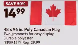 Princess Auto 48 x 96 in. Poly Canadian Flag offer