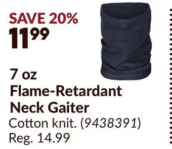 Princess Auto 7 oz Flame-Retardant Neck Gaiter offer
