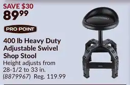 Princess Auto PRO•POINT 400 lb Heavy Duty Adjustable Swivel Shop Stool offer