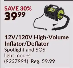 Princess Auto 12V/120V High-Volume Inflator/Deflator offer