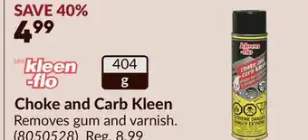 Princess Auto Choke and Carb Kleen offer