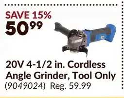 Princess Auto 20V 4-1/2 in. Cordless Angle Grinder, Tool Only offer