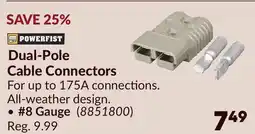 Princess Auto Dual-Pole Cable Connectors offer