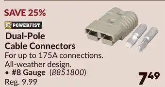 Princess Auto Dual-Pole Cable Connectors offer