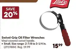Princess Auto Swivel-Grip Oil Filter Wrenches Small. Size range: 2-7/8 to 3-1/4 in offer