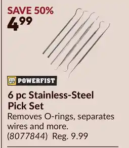 Princess Auto 6 pc Stainless-Steel Pick Set offer