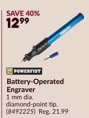 Princess Auto Battery-Operated Engraver offer