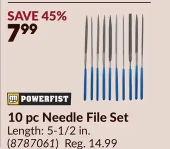Princess Auto 10 pc Needle File Set offer
