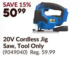 Princess Auto POWERFIST 20V Cordless Jig Saw offer