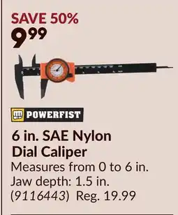 Princess Auto 6 in. SAE Nylon Dial Caliper offer