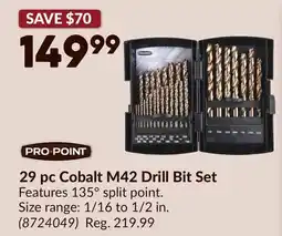 Princess Auto PRO•POINT 29 pc Cobalt M42 Drill Bit Set offer