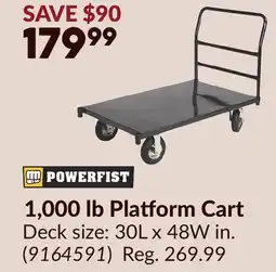 Princess Auto 1,000 lb Platform Cart offer