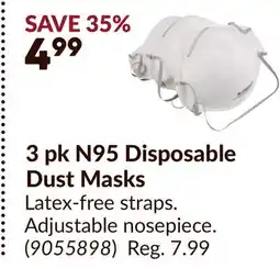 Princess Auto 3 pk N95 Disposable Dust Masks offer