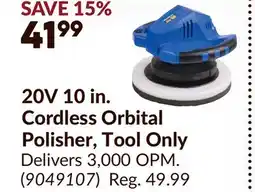 Princess Auto POWERFIST 20V 10 in. Cordless Orbital Polisher offer