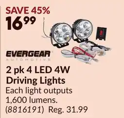Princess Auto 2 pk 4 LED 4W Driving Lights offer