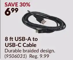 Princess Auto 8 ftUSB-A to USB-C Cable offer