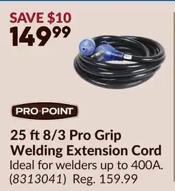 Princess Auto 25 ft8/3 Pro Grip Welding Extension Cord offer