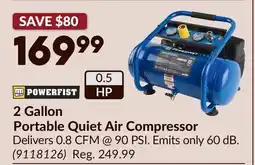 Princess Auto 2 Gallon Portable Quiet Air Compressor offer