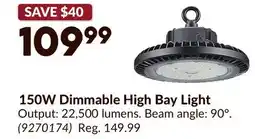 Princess Auto 150W Dimmable High Bay Light offer