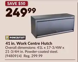 Princess Auto 41 in. Work Centre Hutch offer