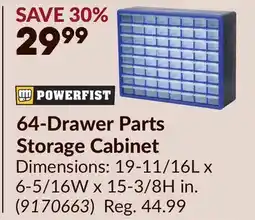 Princess Auto 64-Drawer Parts Storage Cabinet offer