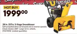 Princess Auto 28 in. 357cc 3-Stage Snowblower offer