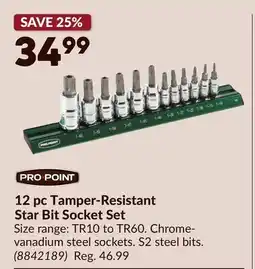 Princess Auto 12 pc Tamper-Resistant Star Bit Socket Set offer
