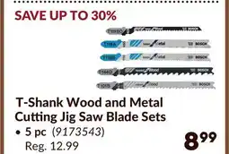 Princess Auto BOSCH T-Shank Wood and Metal Cutting Jig Saw Blade Sets offer