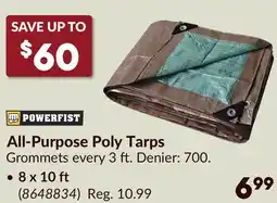 Princess Auto 8 x 10 ft All-Purpose Poly Tarps offer