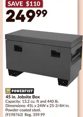 Princess Auto 45 in. Jobsite Box offer