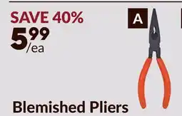 Princess Auto Blemished Pliers 6 in. Long Nose offer
