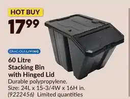 Princess Auto 60 Litre Stacking Bin with Hinged Lid offer