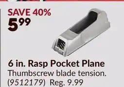 Princess Auto 6 in. Rasp Pocket Plane offer