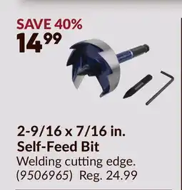 Princess Auto 2-9/16 x 7/16 in. Self-Feed Bit offer