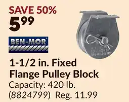 Princess Auto 1-1/2 in. Fixed Flange Pulley Block offer