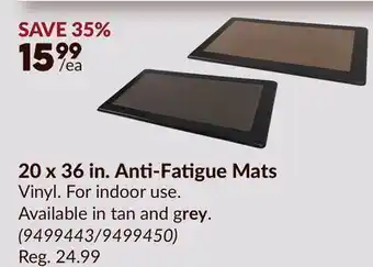 Princess Auto 20 x 36 in. Anti-Fatigue Mats offer