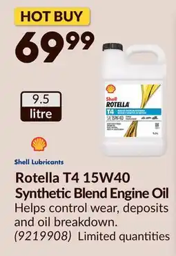 Princess Auto Rotella T4 15W40 Synthetic Blend Engine Oil offer