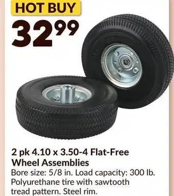 Princess Auto 2 pk 4.10 x 3.50-4 Flat-Free Wheel Assemblies offer