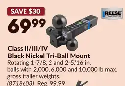 Princess Auto Class II/III/IV Black Nickel Tri-Ball Mount offer