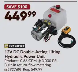 Princess Auto Hydraulic Power Unit offer