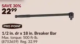 Princess Auto 1/2 in. dr x 18 in. Breaker Bar offer