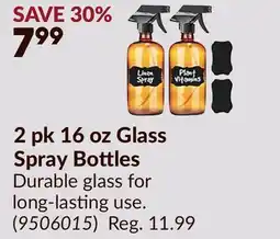 Princess Auto 2 pk 16 oz Glass Spray Bottles offer