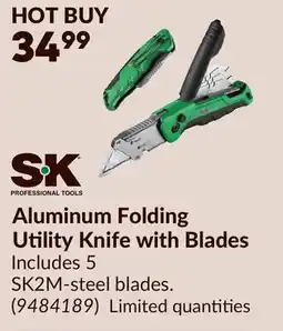 Princess Auto Aluminum Folding Utility Knife with Blades offer