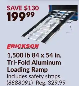 Princess Auto 1,500 lb 84 x 54 in. Tri-Fold Aluminum Loading Ramp offer