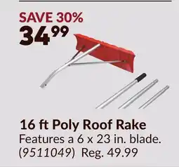 Princess Auto 16 ft Poly Roof Rake offer
