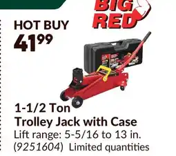 Princess Auto 1-1/2 Ton Trolley Jack with Case offer