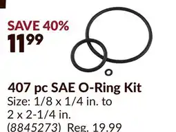 Princess Auto 407 pc SAE O-Ring Kit offer