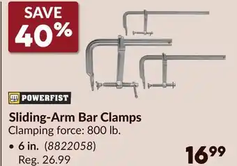 Princess Auto Sliding-Arm Bar Clamps 6 in offer