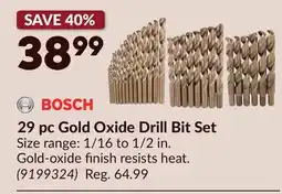 Princess Auto BOSCH 29 pc Gold Oxide Drill Bit Set offer