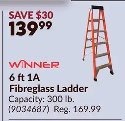 Princess Auto 6 ft1A Fibreglass Ladder offer